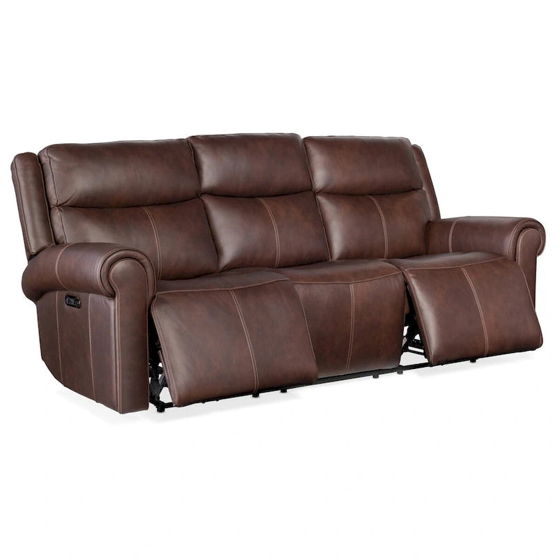 Hooker Furniture SS103-PHZ3-OBERON-POWER-SOFA Oberon 89 Wide Leather