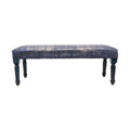 47  Antique Blue Distressed Rectangular Bench
