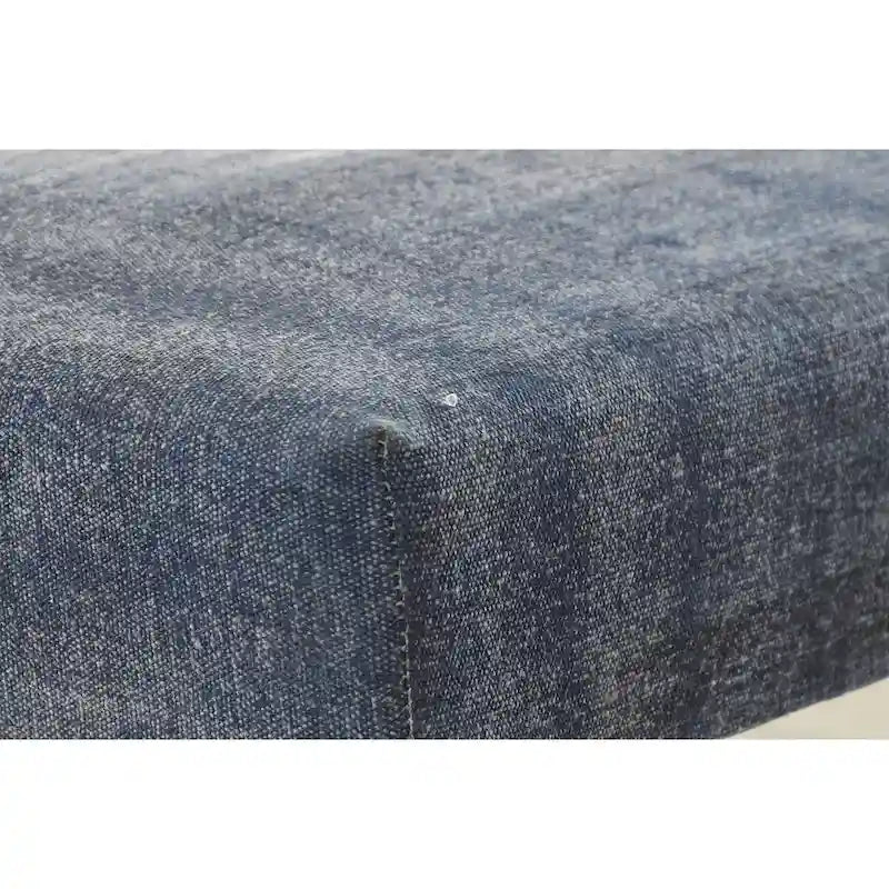 47  Antique Blue Distressed Rectangular Bench