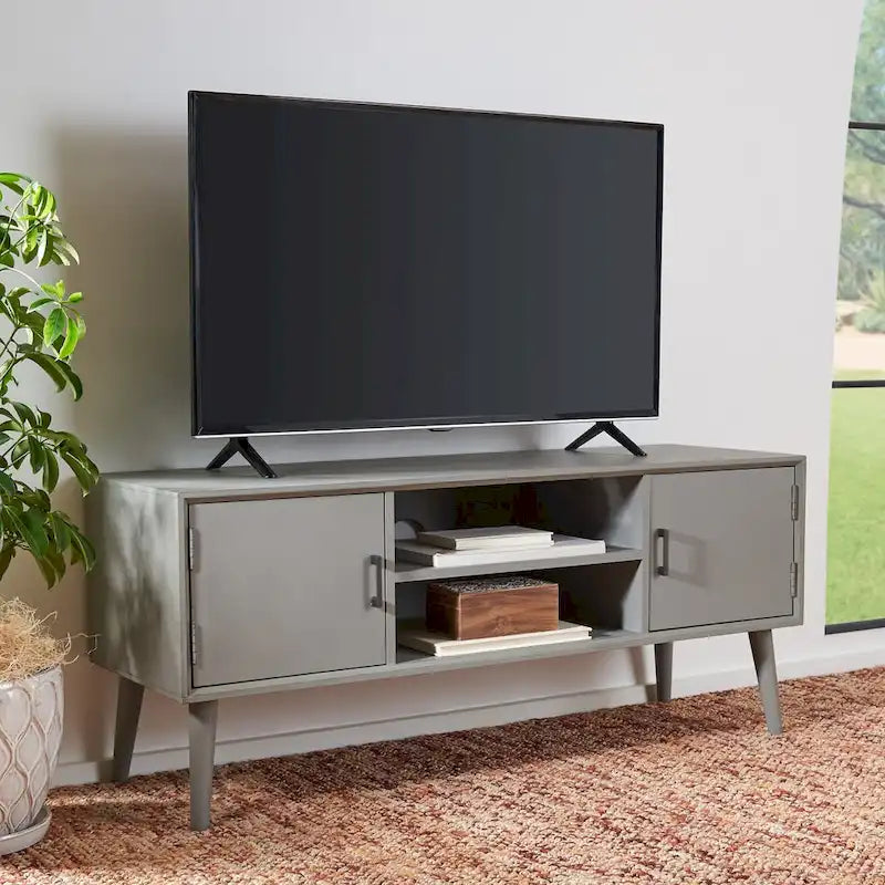 SAFAVIEH Maegan Mid-Century 47-inch Storage Media TV Stand - 47.3  W x 15.8  L x 20  H - 47Wx16Dx20H