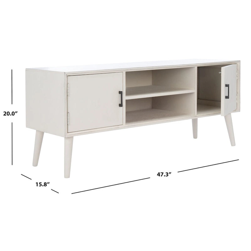SAFAVIEH Maegan Mid-Century 47-inch Storage Media TV Stand - 47.3  W x 15.8  L x 20  H - 47Wx16Dx20H