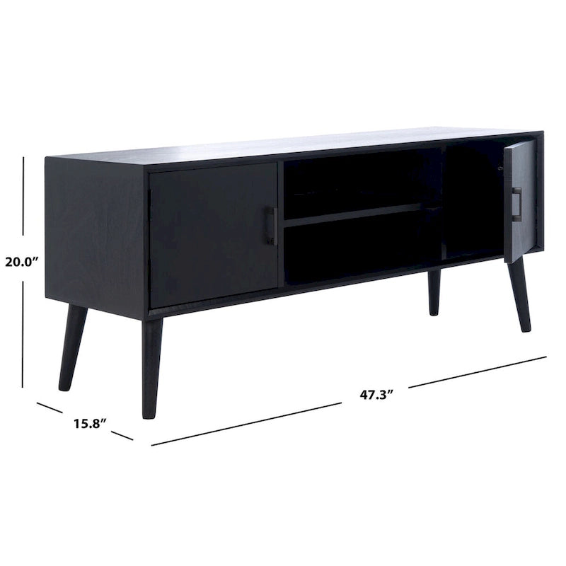 SAFAVIEH Maegan Mid-Century 47-inch Storage Media TV Stand - 47.3  W x 15.8  L x 20  H - 47Wx16Dx20H