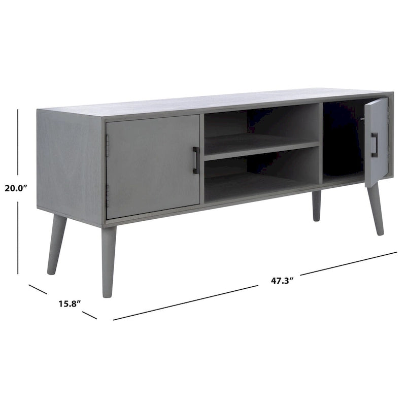 SAFAVIEH Maegan Mid-Century 47-inch Storage Media TV Stand - 47.3  W x 15.8  L x 20  H - 47Wx16Dx20H