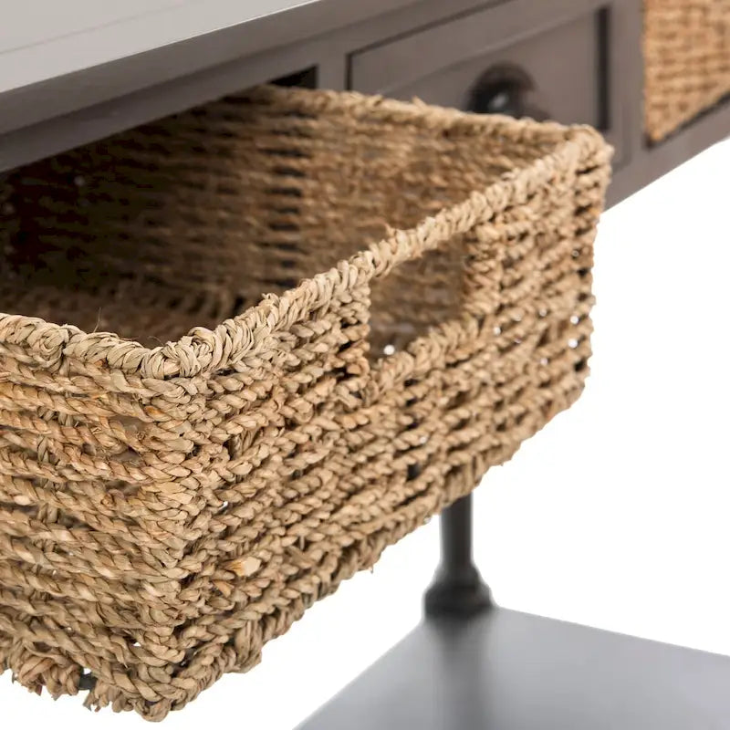 Console grise Edyth de SAFAVIEH - 44.5 x 13.4 x 31.5 - 45Wx13Dx32H