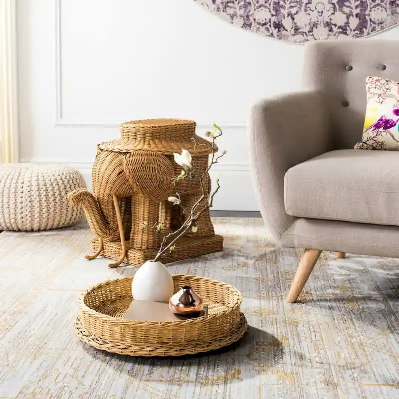 SAFAVIEH Bilek Storage Natural Accent Table - 25  x 17.5  x 21.5  - 25Wx18Dx22H