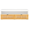 SAFAVIEH Kaitlyn 2-Drawer 1-Shelf Entertainment Media Stand (Fits Up To 55  Flatscreen TV) - 48Wx16Dx17H