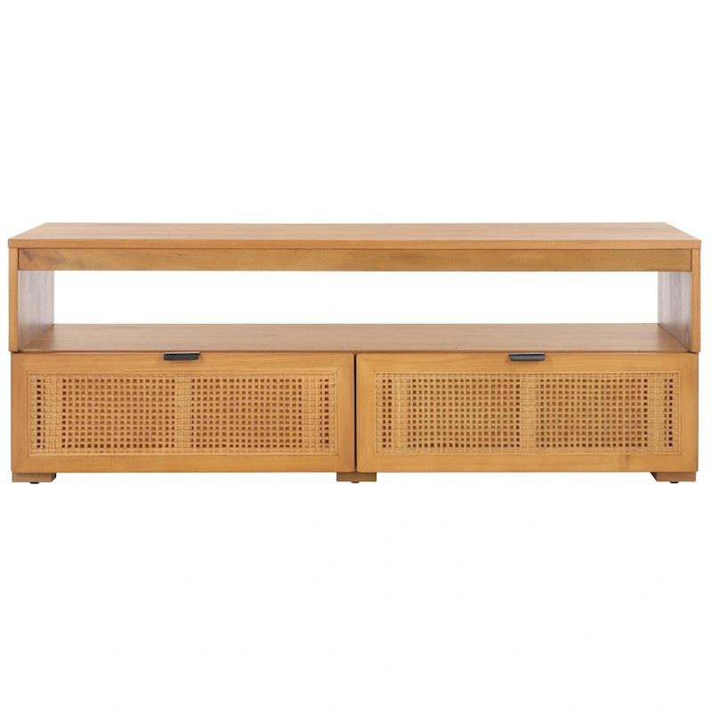 SAFAVIEH Kaitlyn 2-Drawer 1-Shelf Entertainment Media Stand (Fits Up To 55  Flatscreen TV) - 48Wx16Dx17H