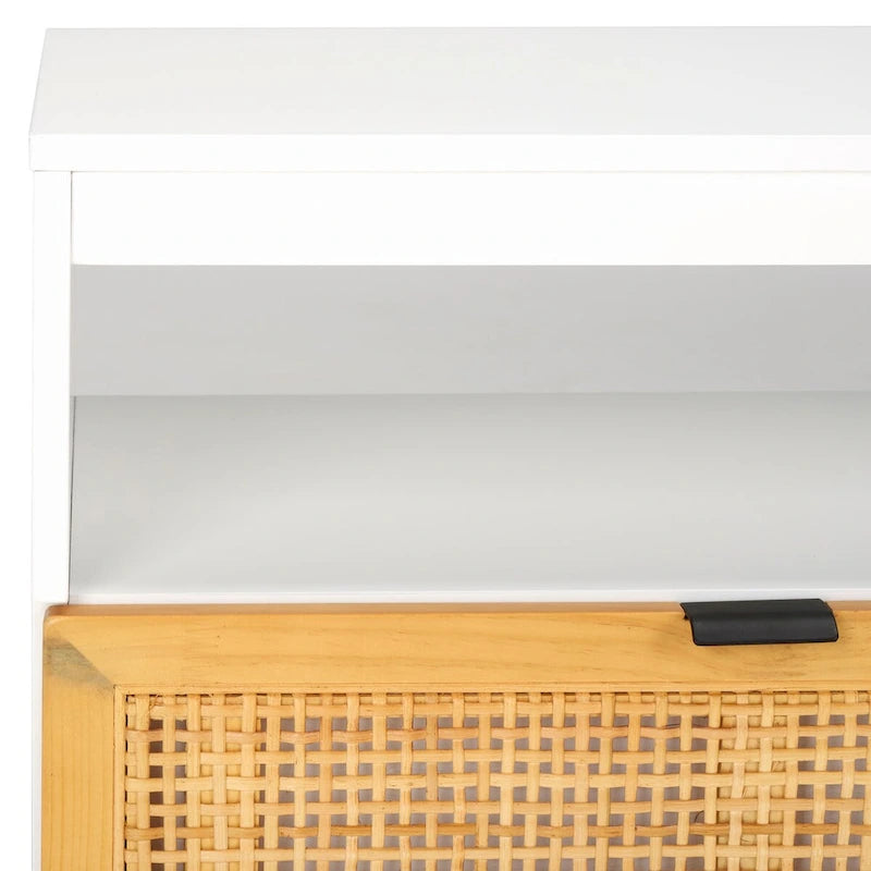 SAFAVIEH Kaitlyn 2-Drawer 1-Shelf Entertainment Media Stand (Fits Up To 55  Flatscreen TV) - 48Wx16Dx17H