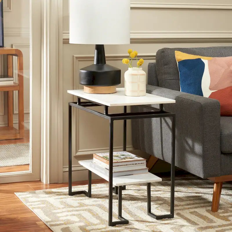 SAFAVIEH Malvina Single Shelf Rectangle Accent Table - 24  L x 14  D x 24  H - 24Wx14Dx24H