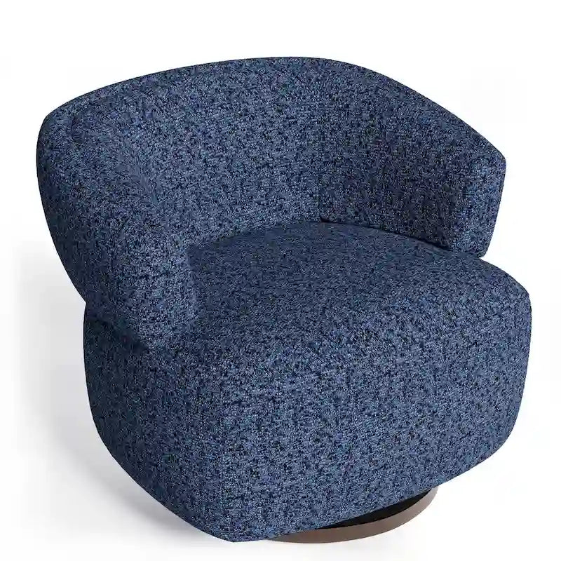 Fully Assembled Upholstered Swivel Barrel Chair