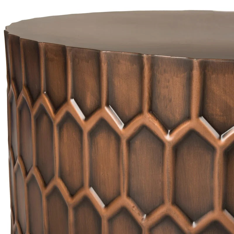 SAFAVIEH Marita Antique Copper Coffee Table - 29  x 29  x 15  - 29Wx29Dx15H