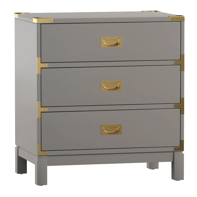 Kedric 3-drawer Goldtone Accent Nightstand by iNSPIRE Q Bold