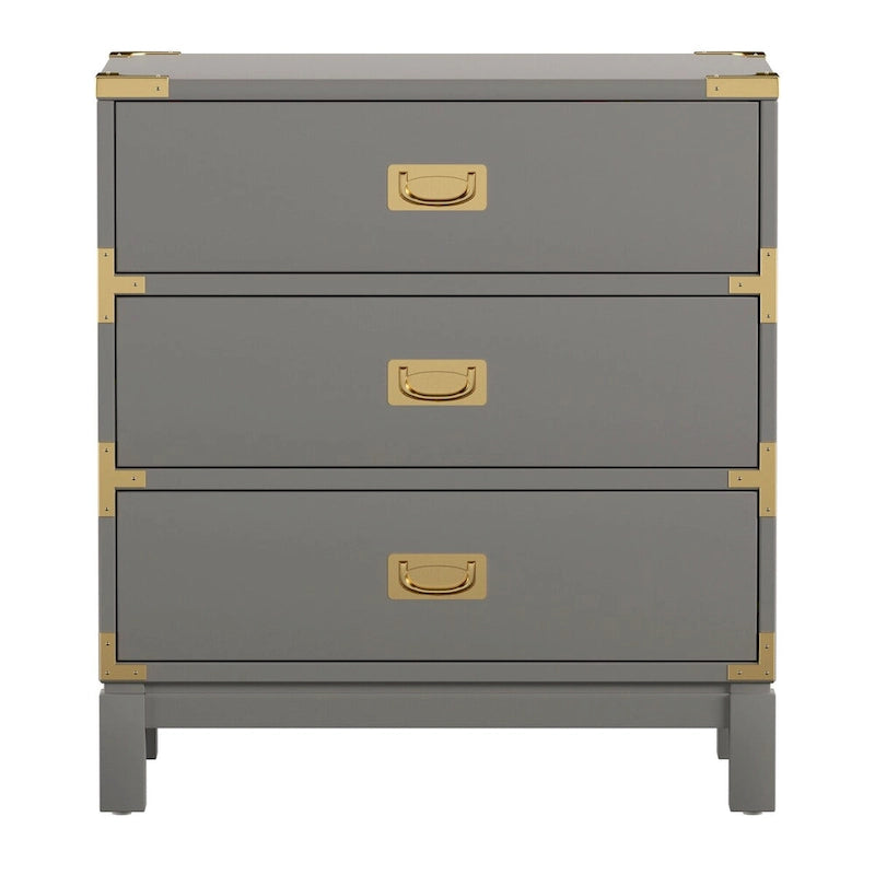 Kedric 3-drawer Goldtone Accent Nightstand by iNSPIRE Q Bold