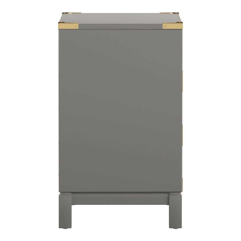 Kedric 3-drawer Goldtone Accent Nightstand by iNSPIRE Q Bold