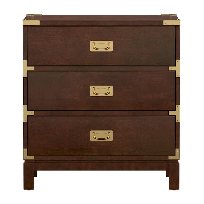 Kedric 3-drawer Goldtone Accent Nightstand by iNSPIRE Q Bold