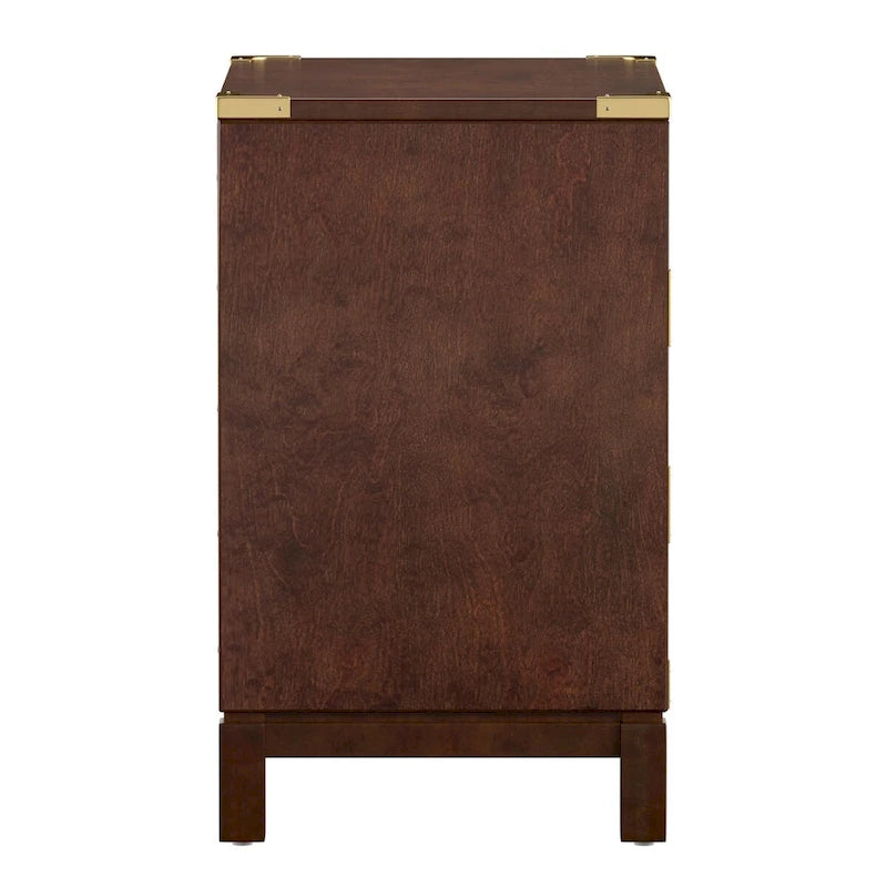 Kedric 3-drawer Goldtone Accent Nightstand by iNSPIRE Q Bold