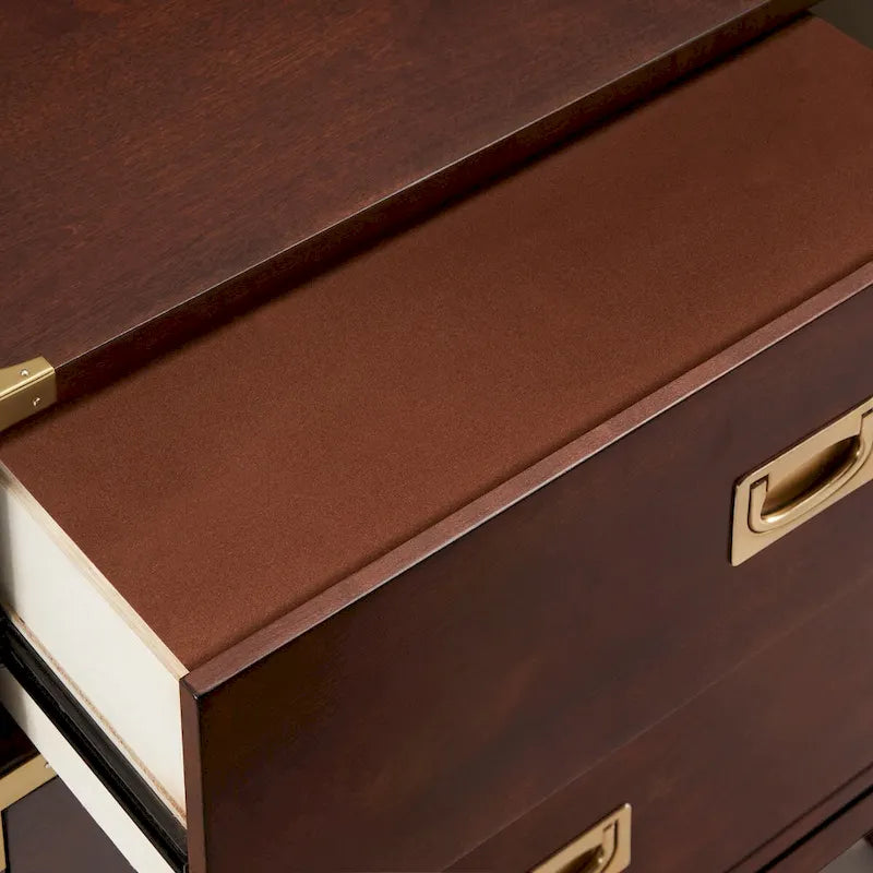 Kedric 3-drawer Goldtone Accent Nightstand by iNSPIRE Q Bold