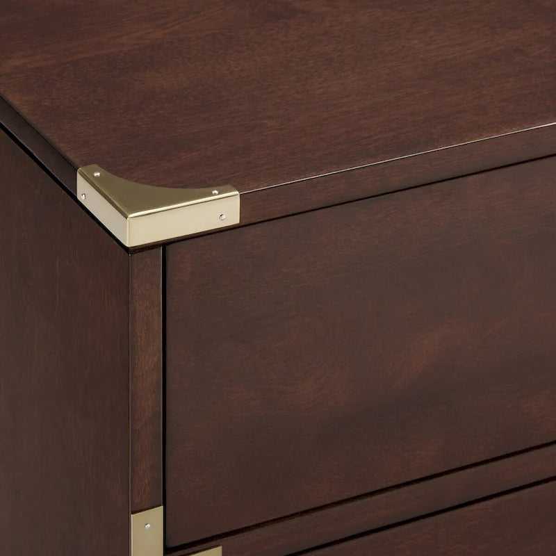 Kedric 3-drawer Goldtone Accent Nightstand by iNSPIRE Q Bold
