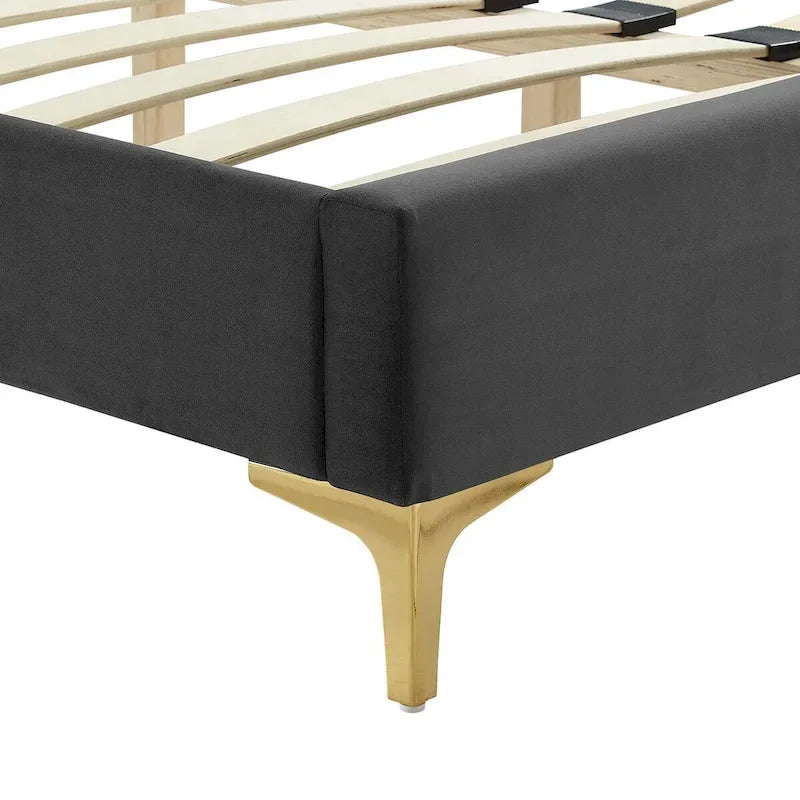 Zahra Channel Tufted Performance Velvet Full Platform Bed