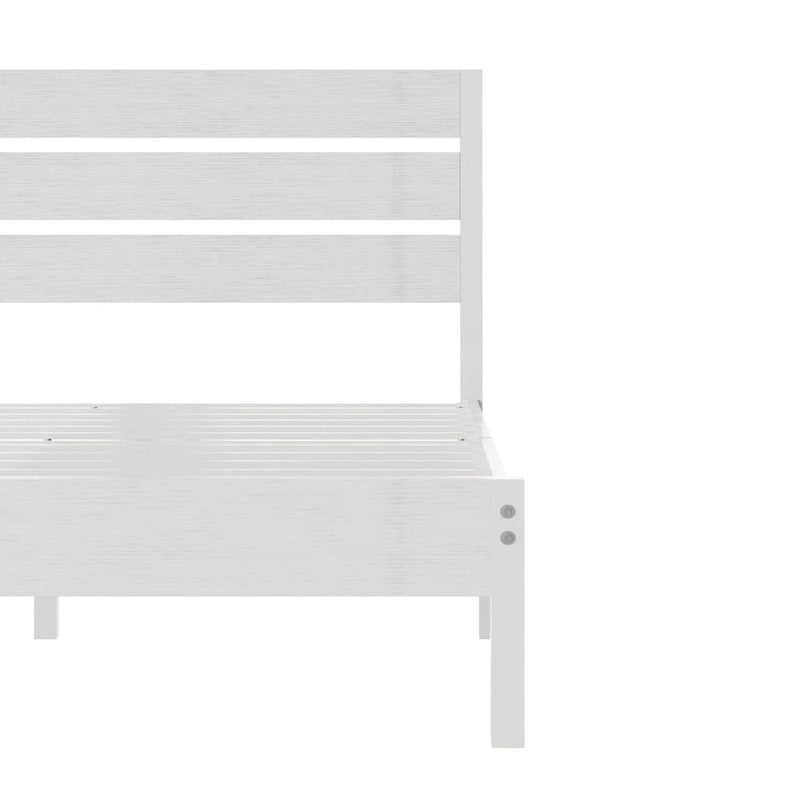 Javlergo Platform Bed Frame with Wood Headboard, Strong Metal Slats Support, No Box Spring Needed