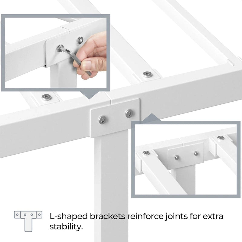 Yaheetech Metal Bed Frame Mattress Foundation with Slatted Bed Base