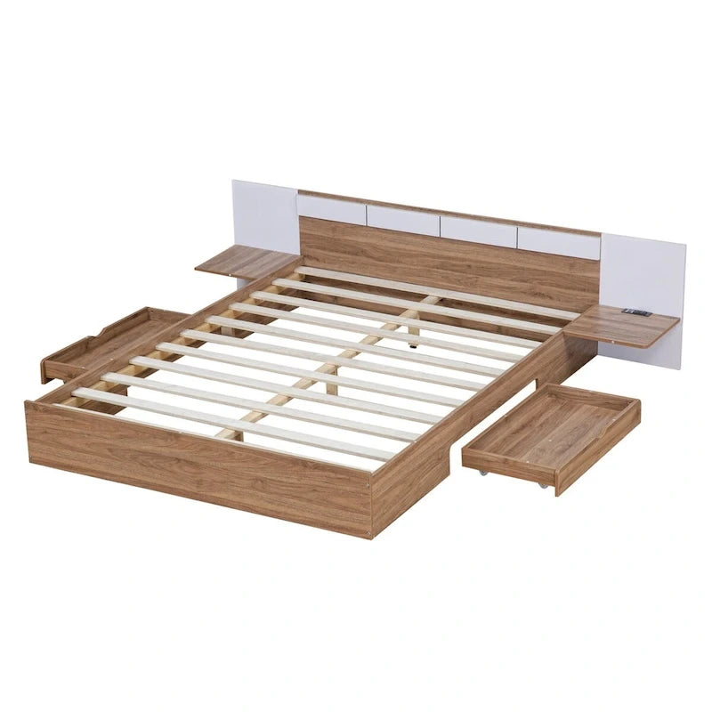 Queen Size Platform Bed with Headboard