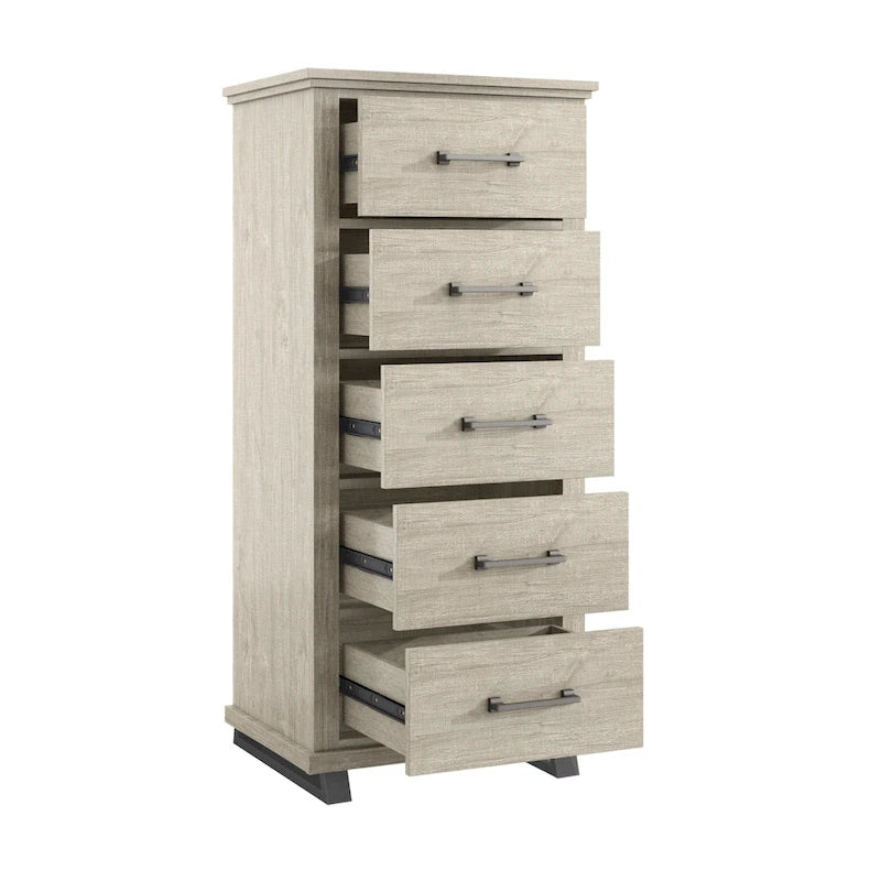 Farmhouse 4-Piece Bedroom Set - 2 Nightstand, 1 Chest and 1 Dresser