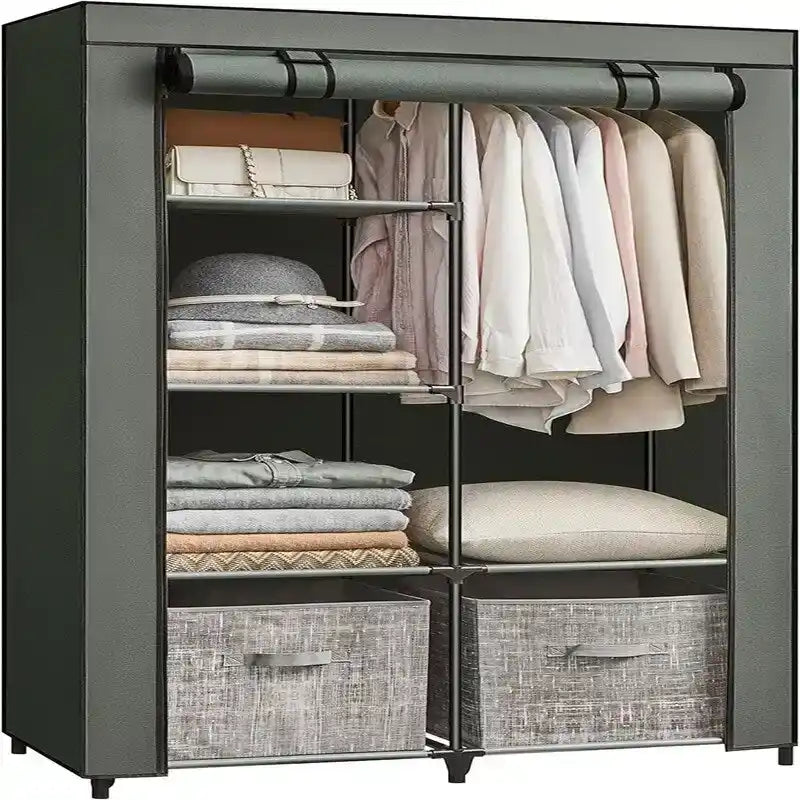Clothes Storage Organizer with 6 Shelves - 17.7D x 34.6W x 66.1H