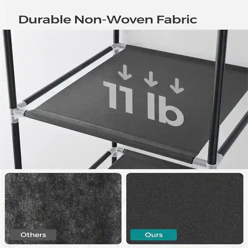 Clothes Storage Organizer with 6 Shelves - 17.7D x 34.6W x 66.1H