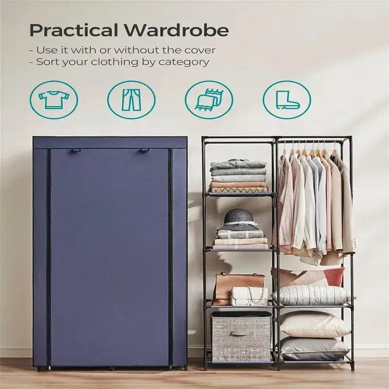 Clothes Storage Organizer with 6 Shelves - 17.7D x 34.6W x 66.1H