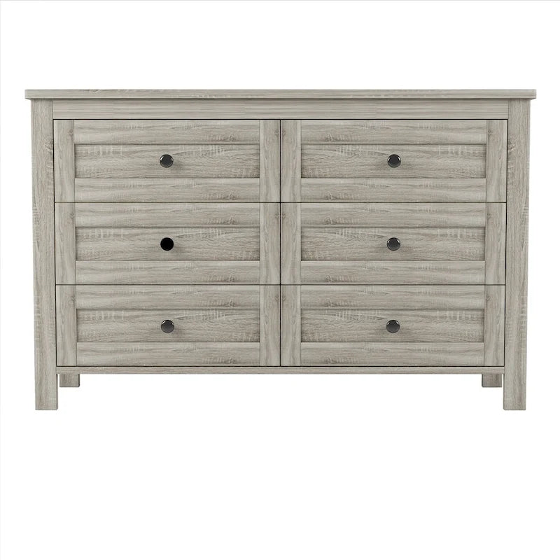 Farmhouse Style Wooden Dresser with 6 Drawer