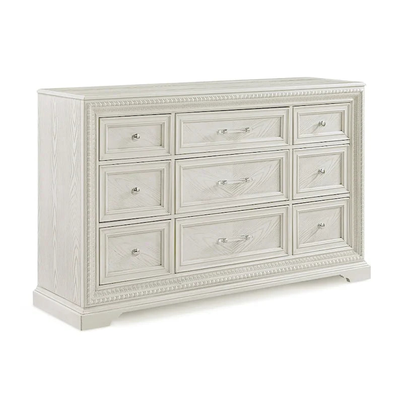 Oliver 5 Piece Cream Panel Bedroom Set