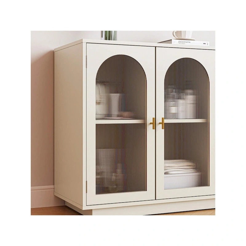 Sunvivi Extendable Corner Vanity 2 Door Makeup Table Without Mirror