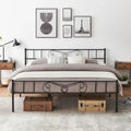 Bed Frame Platform with Headboard and Footboard