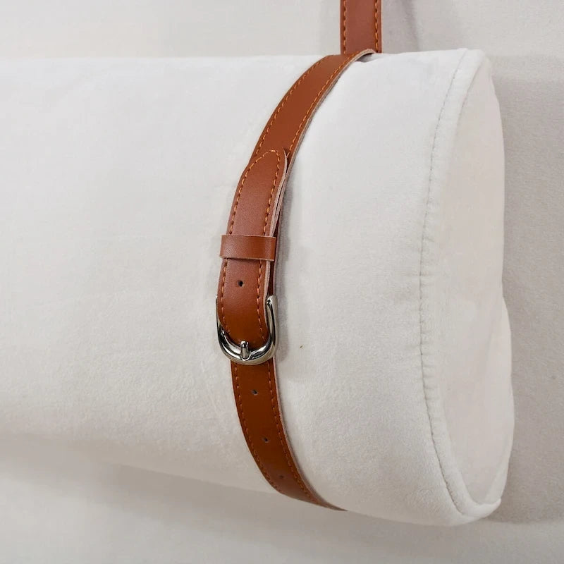 Queen Size Velvet Upholstered Platform Bed,Two Outlets and USB Charging Ports on Both Sides,Two Bedside Pillows,Storage Shelves