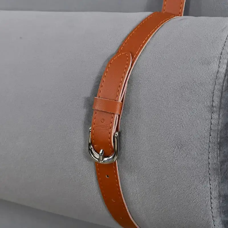 Queen Size Velvet Upholstered Platform Bed,Two Outlets and USB Charging Ports on Both Sides,Two Bedside Pillows,Storage Shelves