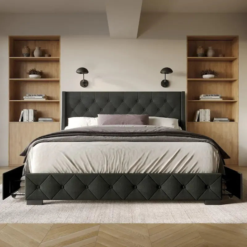 Olympia Full Tufted Upholstered Storage Platform Bed