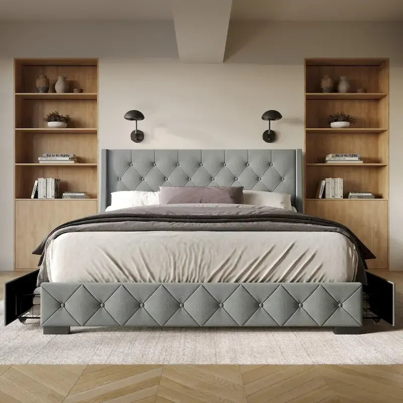Olympia Full Tufted Upholstered Storage Platform Bed