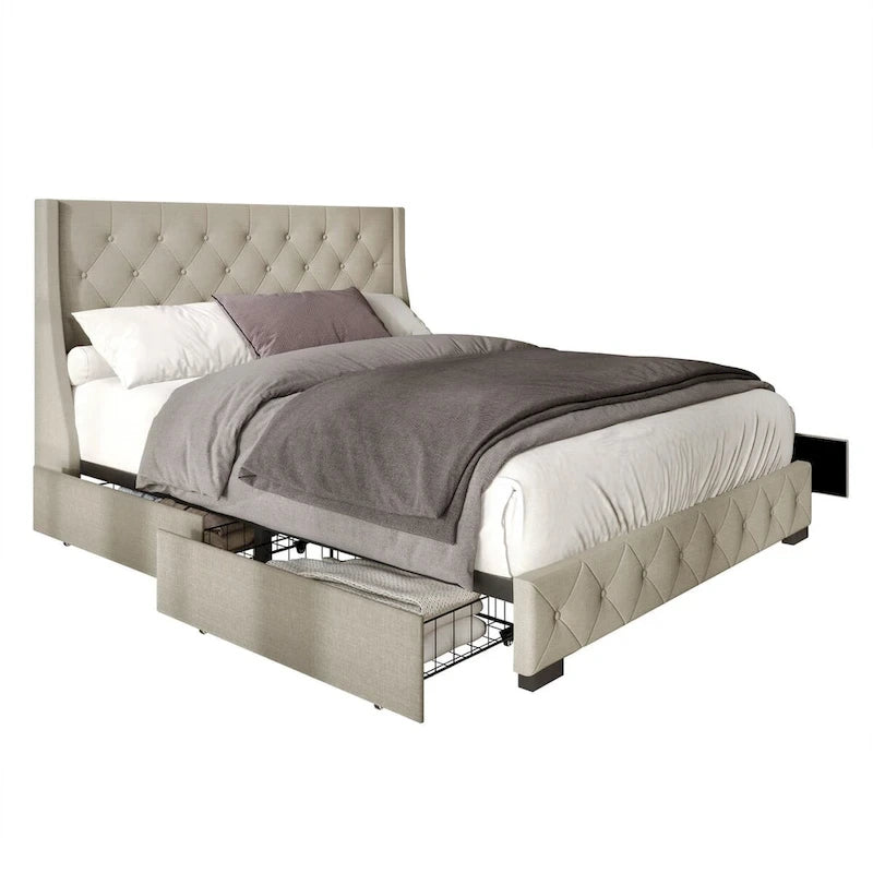 Olympia Full Tufted Upholstered Storage Platform Bed