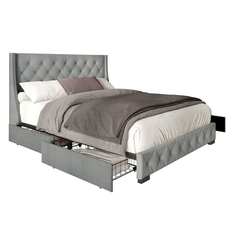 Olympia Full Tufted Upholstered Storage Platform Bed