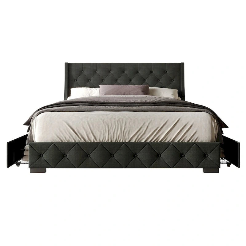Olympia Full Tufted Upholstered Storage Platform Bed