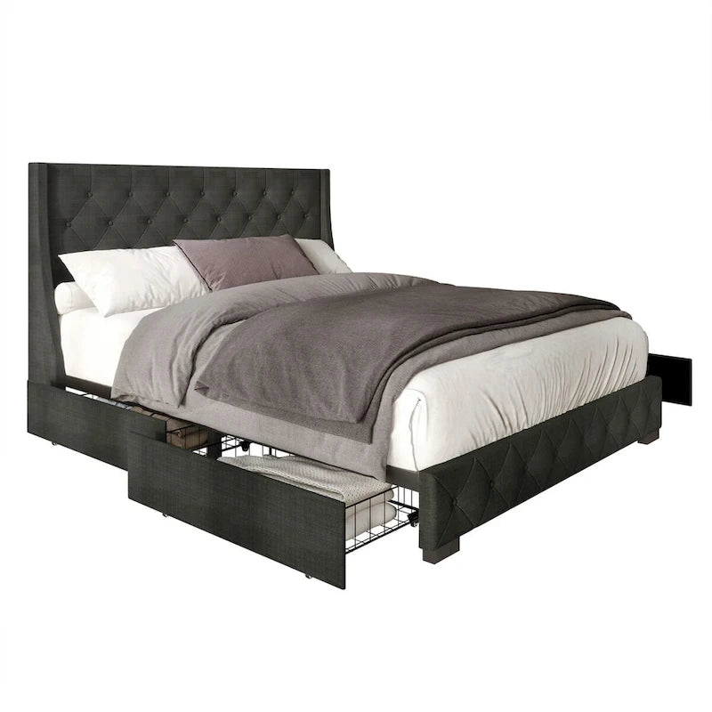 Olympia Full Tufted Upholstered Storage Platform Bed