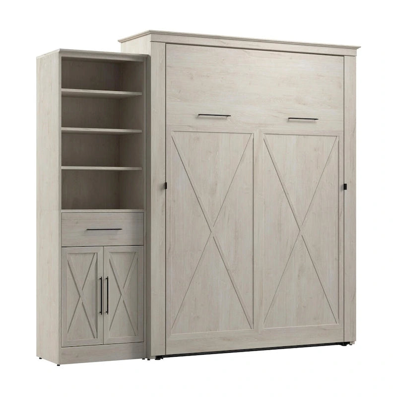 Key West Queen Murphy Bed with Wardrobe (94W) by Bestar