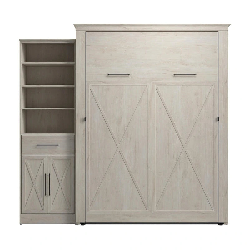 Key West Queen Murphy Bed with Wardrobe (94W) by Bestar