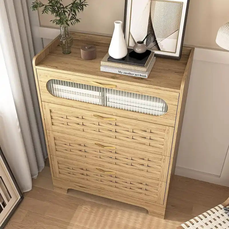 Versatile Farmhouse Storage Dresser Chest of Drawers for Bedroom