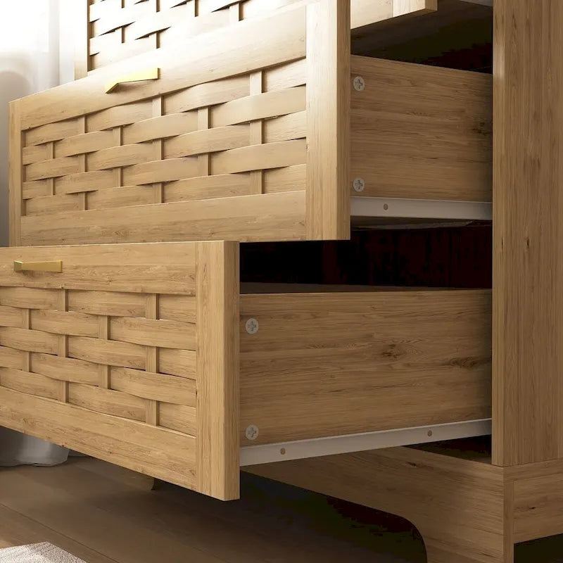 Versatile Farmhouse Storage Dresser Chest of Drawers for Bedroom