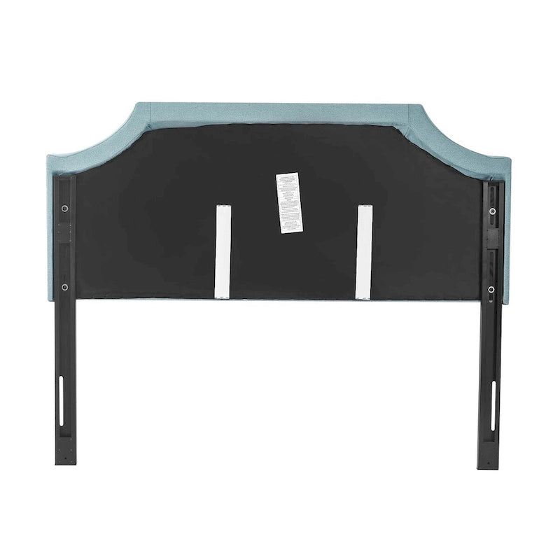 Adeco Fabric Upholstered Headboard with Nailhead for Queen Bed