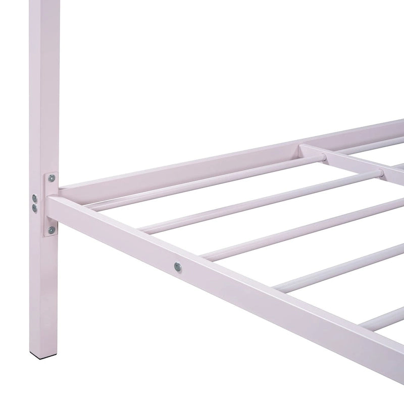 Full Size Metal Platform Bed with twin size trundle