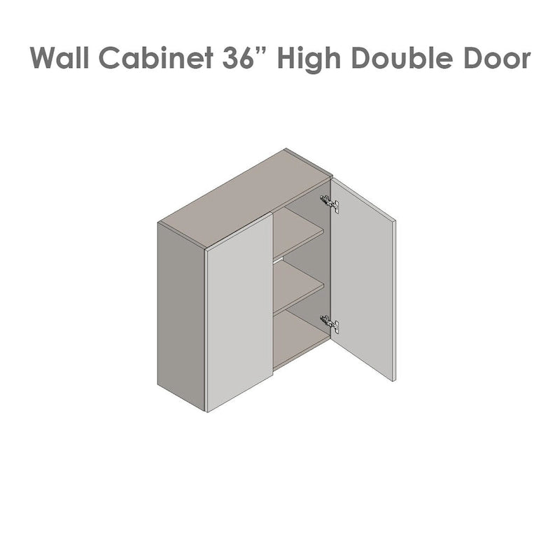 36  x 36  Wall Cabinet-Double Door-Grey - 36 x 36 x 12