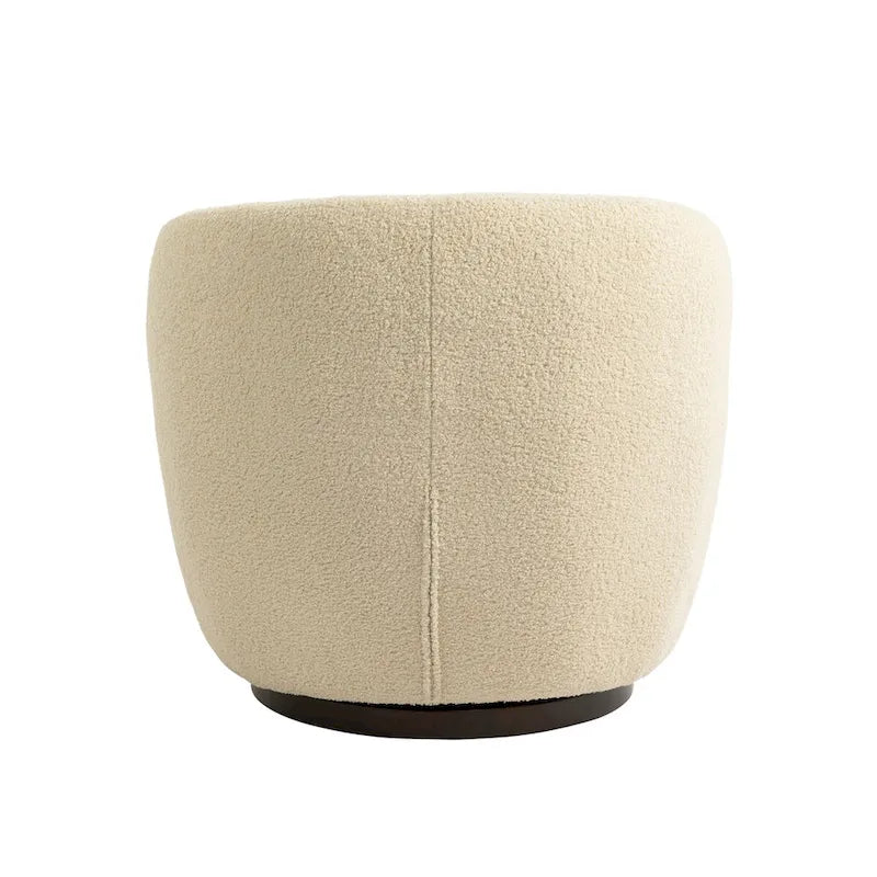 Upholstered Swivel Barrel Armchair with Storage Modern Living Room Side Chair for Bedroom/Office/Reading Spaces